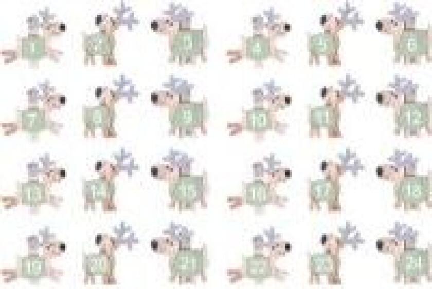 MFP papir Adventskalender Reinsdyrklips 24 stk. 8886459