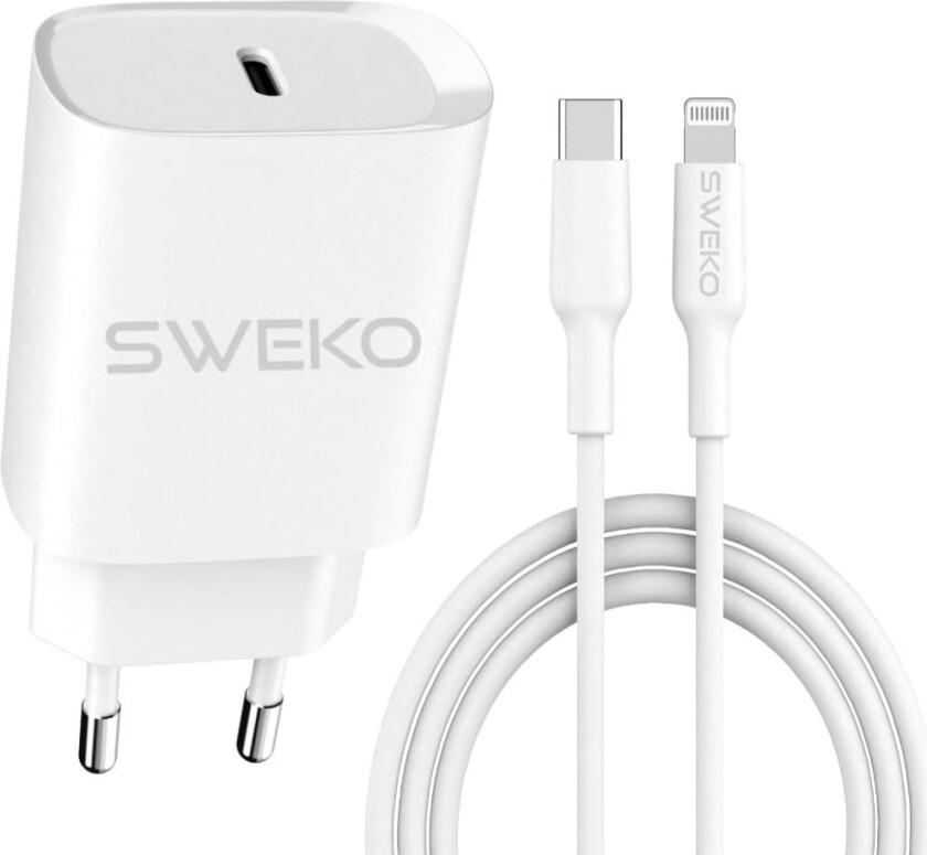 iPhone hurtiglader Lightning 1m 20W for iPhone • iPad • iPod SWEKO