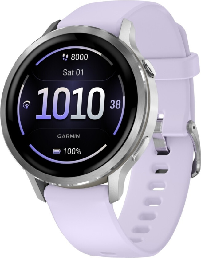Venu 4 - 41 mm, Smartwatch, Silver W/ Periwinkle Band