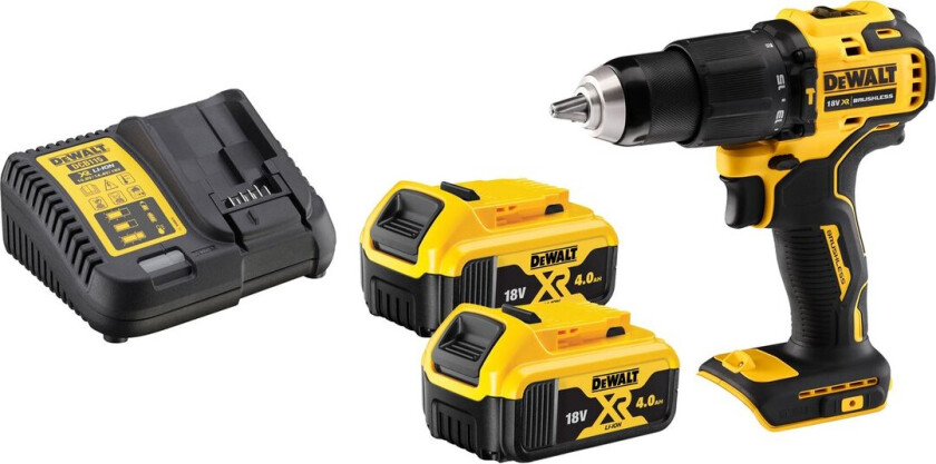 DEWALT SLAGDRILL KOMPAKT 18V XR 2X4AH DCD709M2
