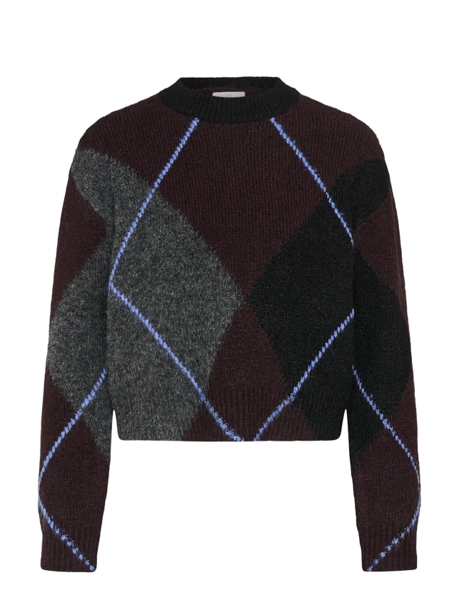 Kagrith Knit Pullover - DARK GREY MELANGE / FUDGE - L