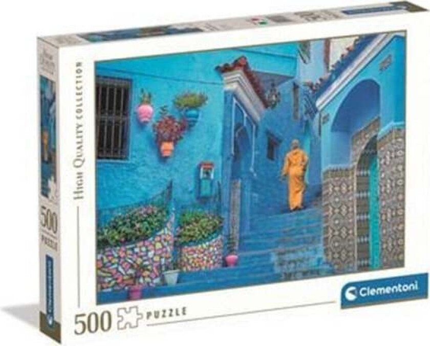 Puzzle HQC Blue Street of Chefchaouen 2026 500 pieces 2D Puslespill