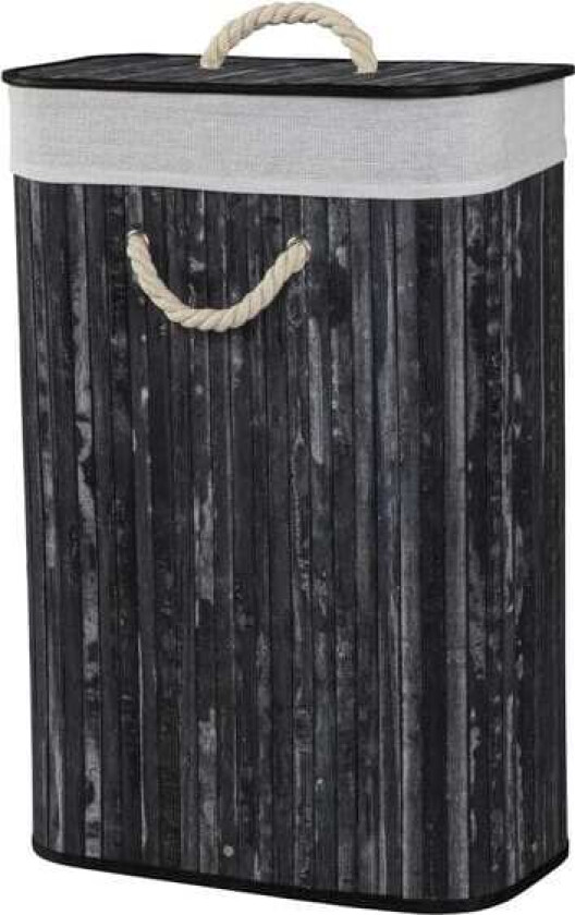 Bamboo Skittentøyskurv med Lokk Svart