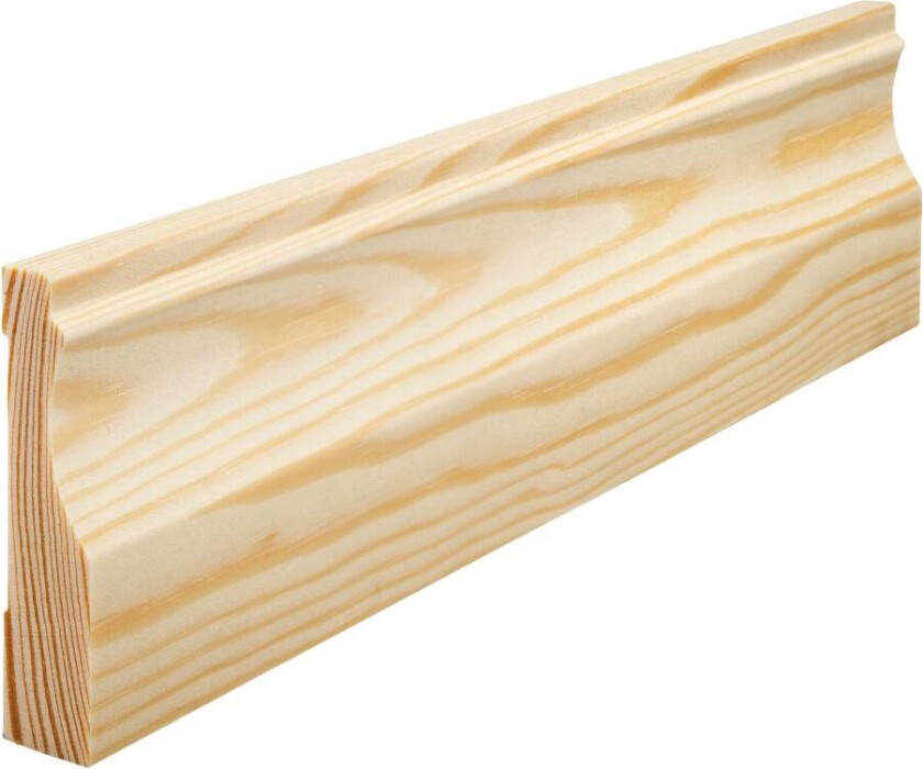 Gulvlist furu ubehandlet 15 x 70 mm antikk