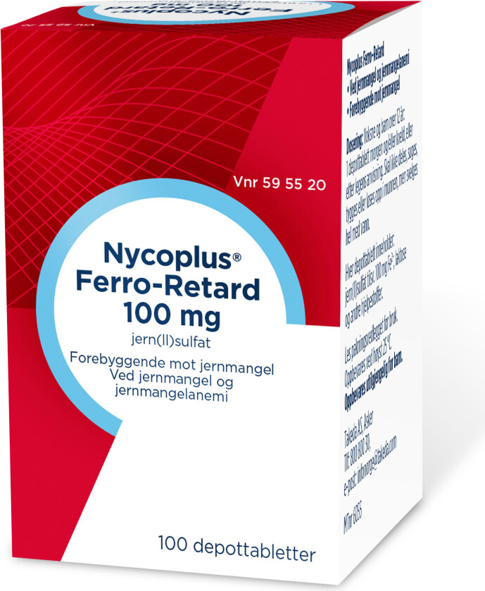 Ferro-Retard 100 mg depottabletter, 100 stk.