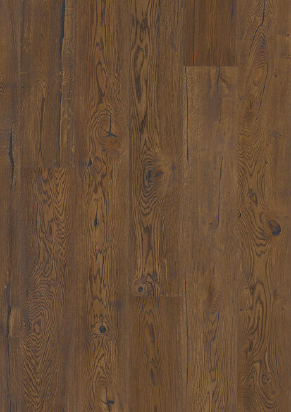 Parkett Eik Antique Brown Castle Plank Dypbørstet, M/4sidig Fas Live Natural Olje 14x209x2200mm