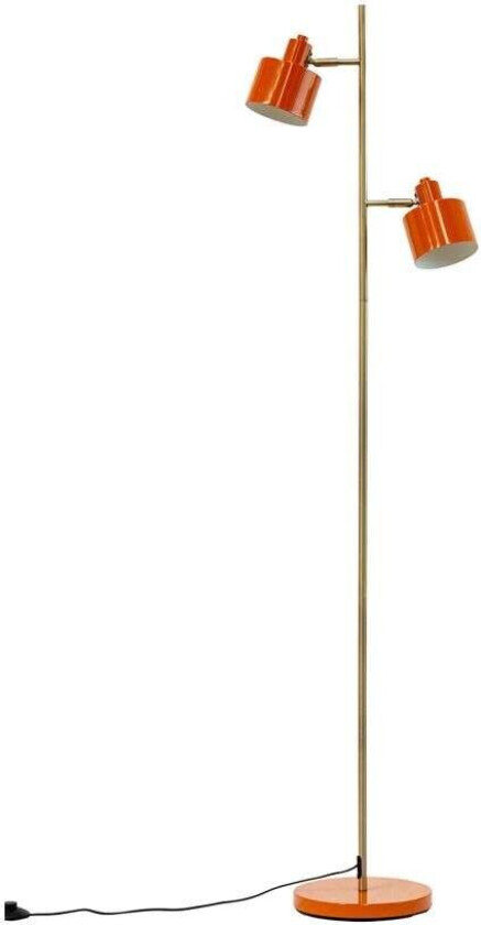 Ocean gulvlampe 2-lys 160 cm - Orange/Messingfarget