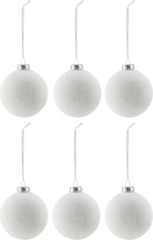 Snowing juletrekule 6-pakning White