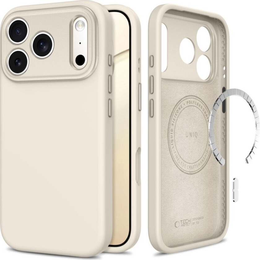 Uniq MagSafe CC-etui til iPhone 18 Pro Max / 17 Pro Max – beige