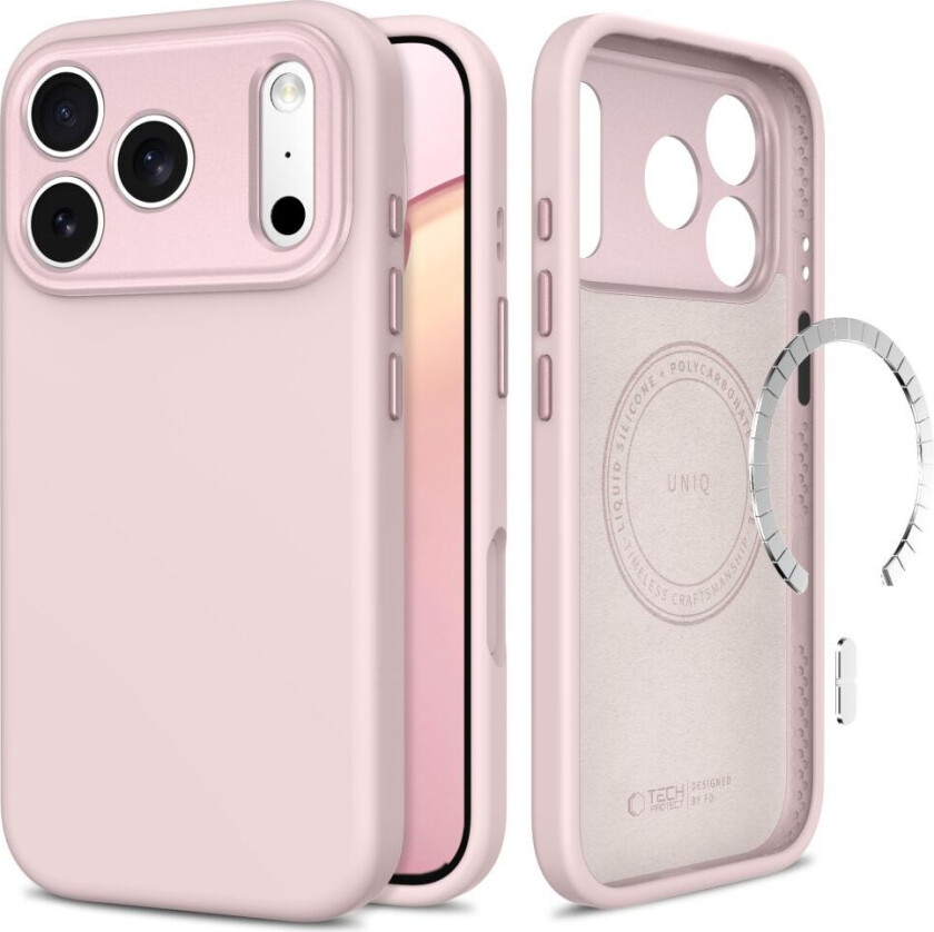 Uniq MagSafe CC-etui til iPhone 18 Pro Max / 17 Pro Max – rosa