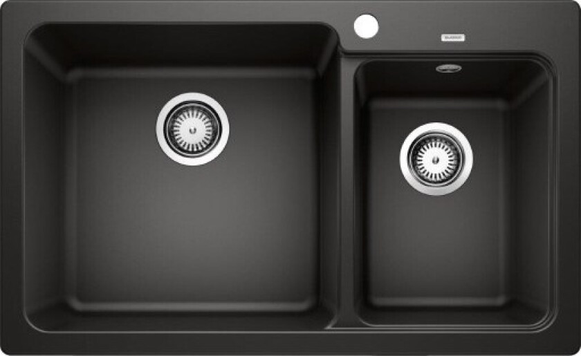 Naya 8 UX kjøkkenvask, 81,50x50 cm, sort