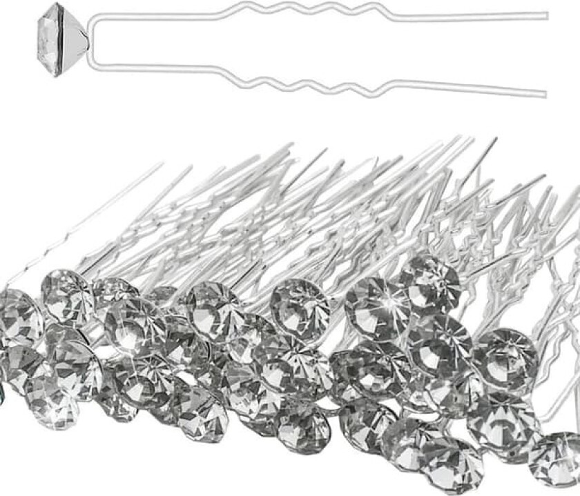 30 stk. hårnåler, rhinestone lyspunkt tilbehør for kvinner, brudehodeplagg krystallhårnåler
