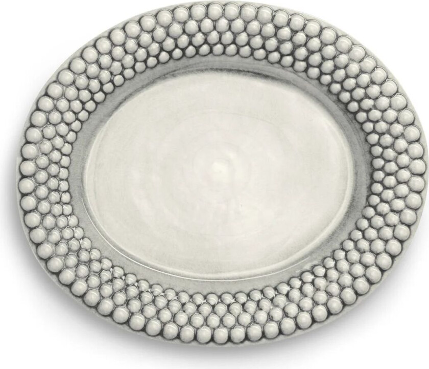 Bubbles ovalt fat 35 cm Grå