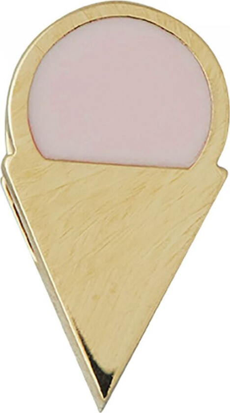 Enamel Ice Cream Charm Gold Nude