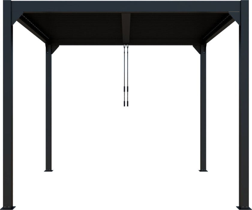 Bilde av Pergola Stavern sort med tak 3x3 meter