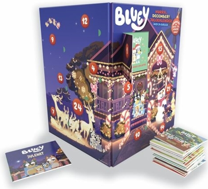 Bluey – Hurra, december! Julekalender med 24 bøger | Ludo Studio Pty Ltd
