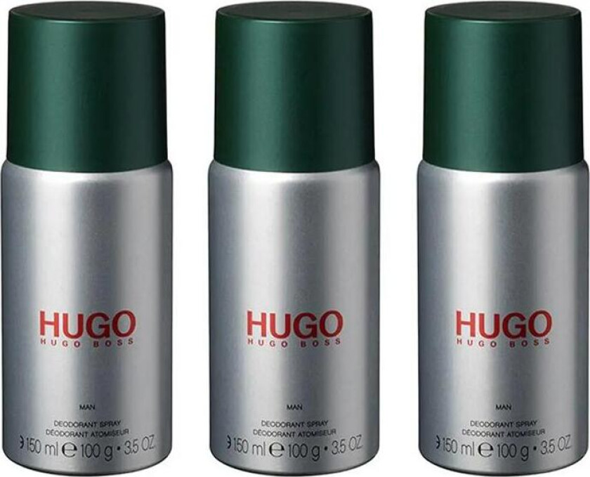 Boss 3-pack Hugo Boss Hugo Man Deo Spray 150ml