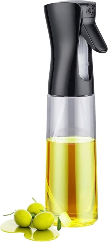 Bilde av 1 stk Høy Kvalitet 300ML Kjøkken Oljespray, Matoljespray for Luftfrityrkoker, Luftfrityrkoker Tilbehør, Svart