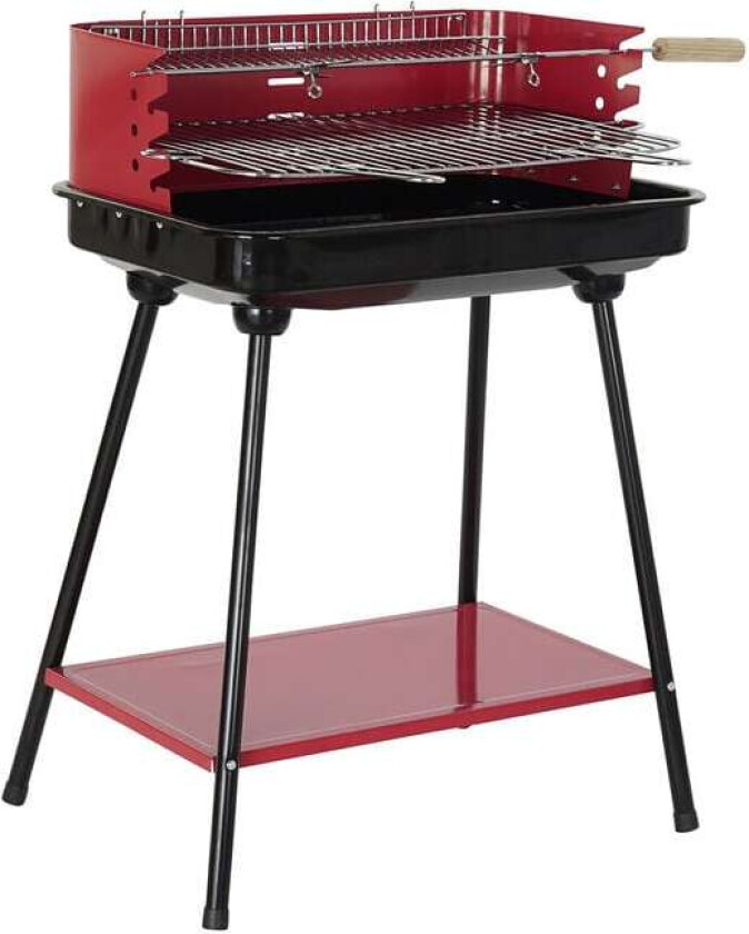 Kullgrill med ben DKD Home Decor Rød Svart Stål 53 x 37 x 80 cm (53 x 37 x 80 cm)