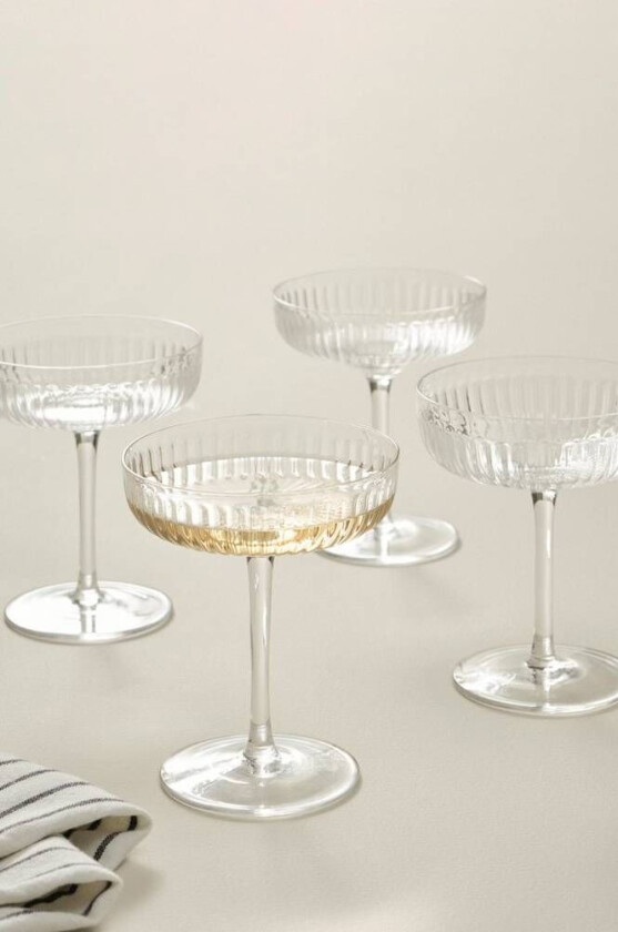 champagneglass 4-pk Transparent