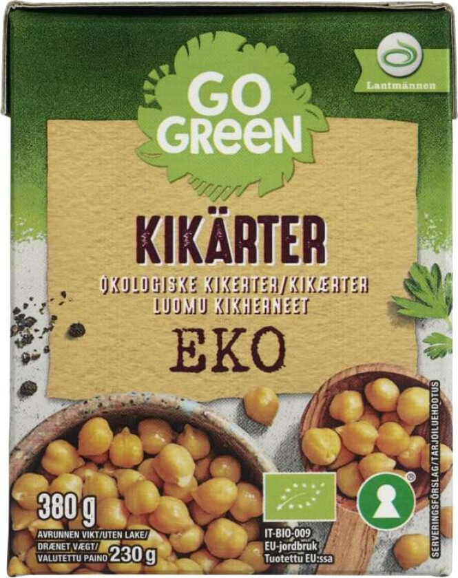 GoGreen Kikerter Økologisk 380g
