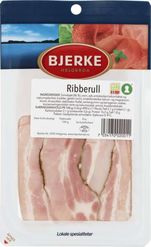 Ribberull skivet 100g