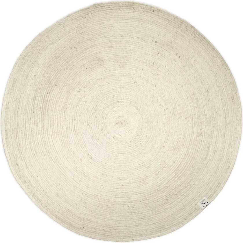 Merino ullteppe rund Ø160 cm Hvit