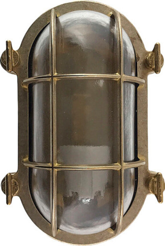 57T Oval skottlampe massiv messing IP64