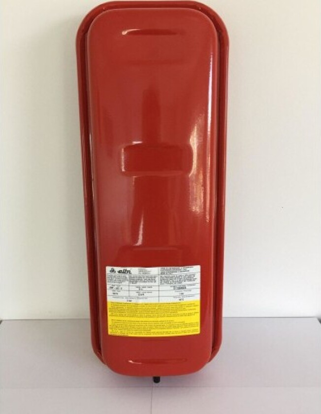 Trykkekspansjonskar beholder 8 Liter firkantet, flat modell