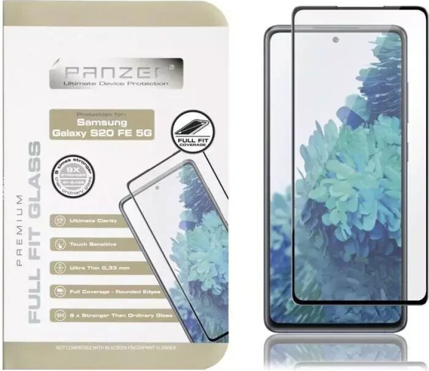 Premium Skjermbeskyttelse Curved Samsung Galaxy S20 Fe Svart Kant