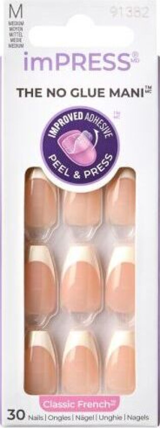 Bilde av Kiss Impress Nails Classic French Ideal