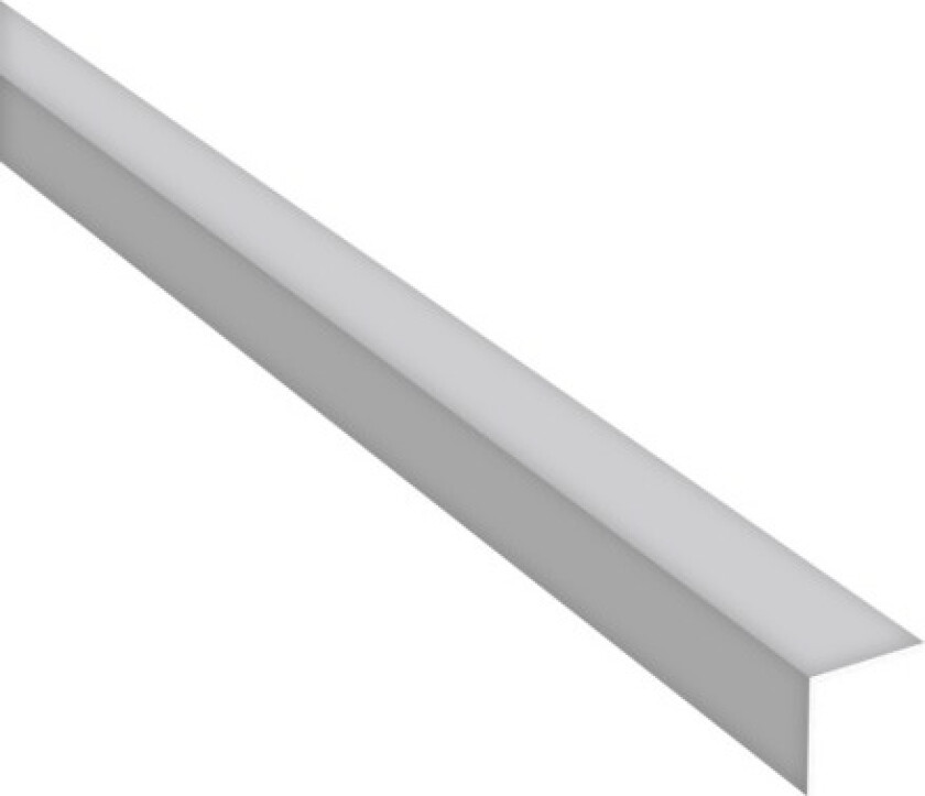 Vinkellist 20x20x2700 aluminium aluminiumfarget