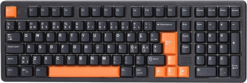 Titan Pro 96 % gamingtastatur i aluminium, svart