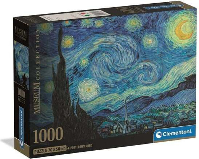 Puzzle HQC Museum - The Starry Night C 1000 pieces 2D Puslespill