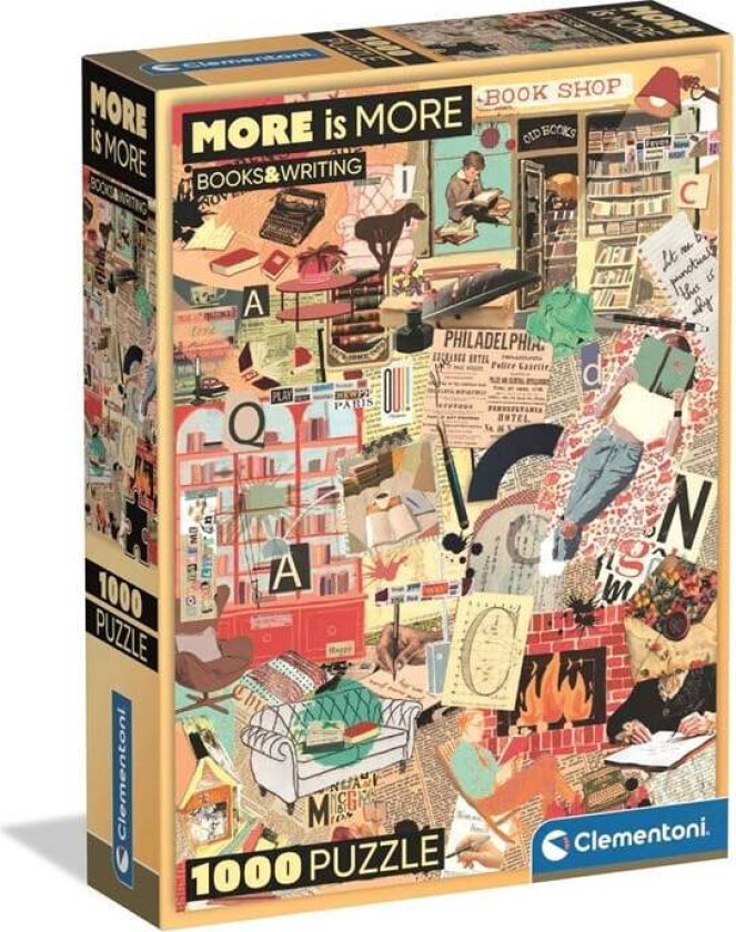 Puzzle More Is More - Books&Writing 1000 pieces 2D Puslespill