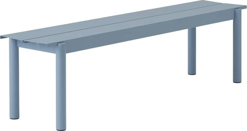 Linear Steel Bench benk 170x34 cm Pale blue