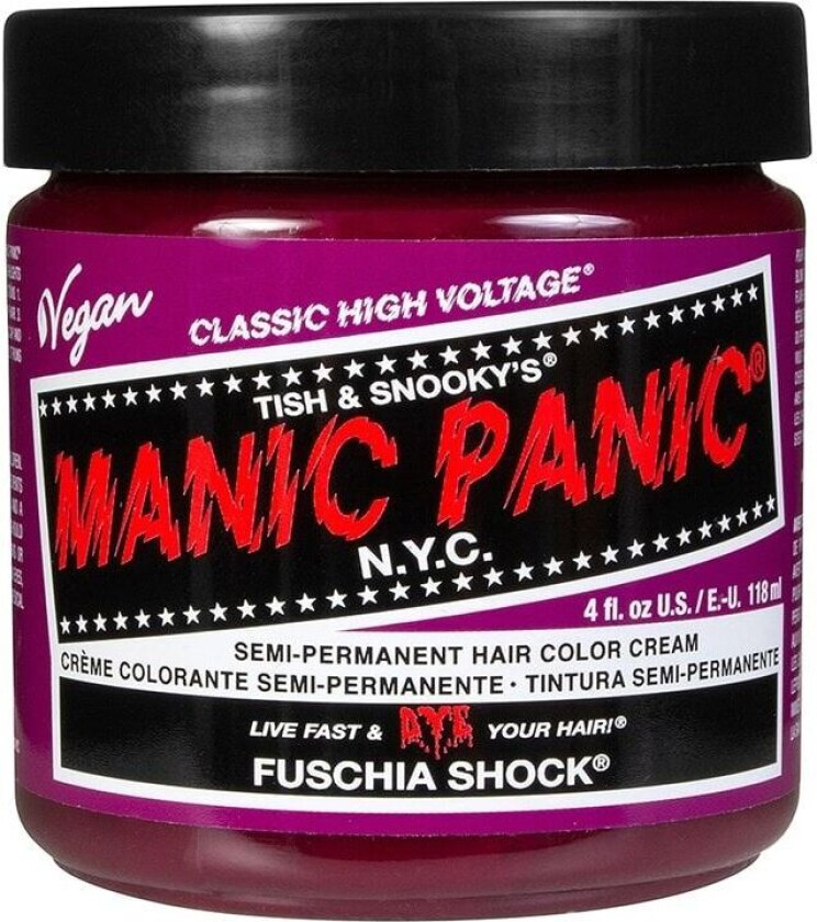 Semi-Permanent Hair Color Cream Fuschia Shock