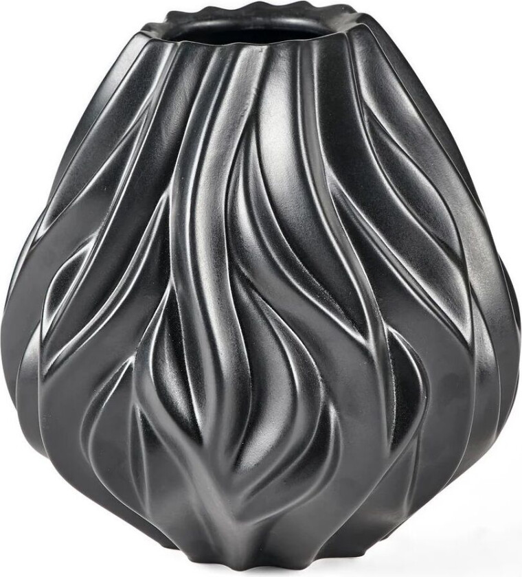 Flame vase 19 cm Svart
