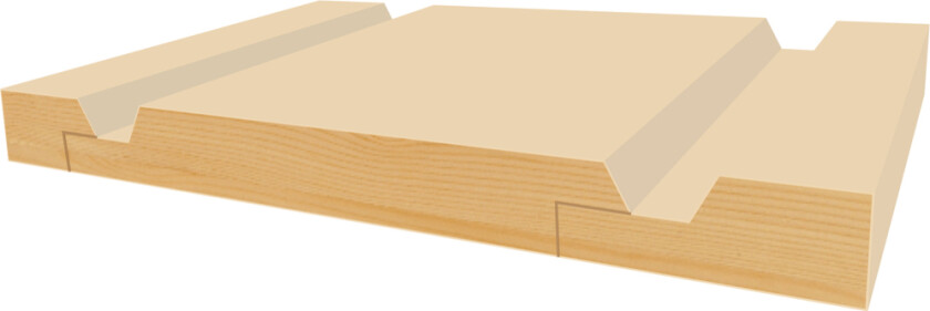 Kledning profilert Ubehandlet Gran 19x148 mm natur løpemeter