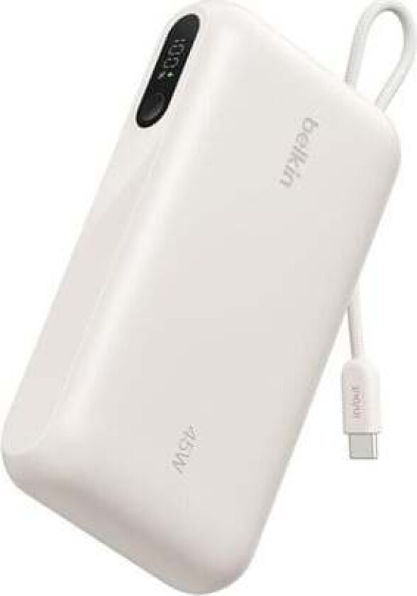 BoostCharge power bank - with integrated cable and display - 2 x USB-C USB - 45 watt - 20000 mAh