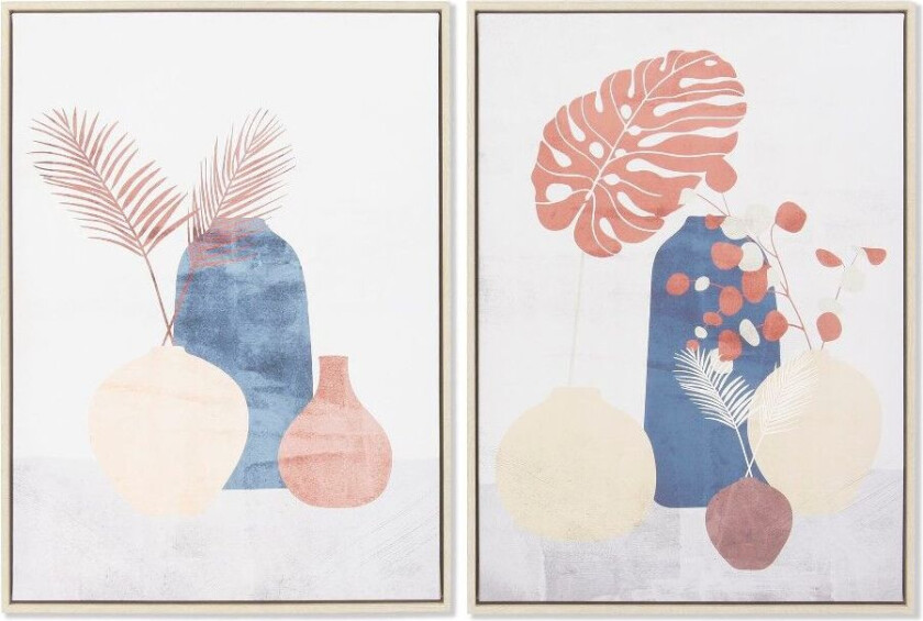 Canvas DKD Home Decor Vaser 53 x 4,5 x 73 cm Vase Skandinavisk (2 kvanta)