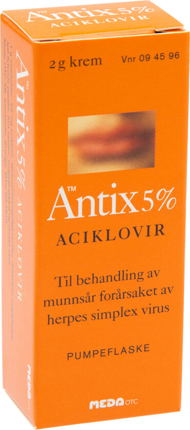 Krem 5% pumpeflaske, 2 g.