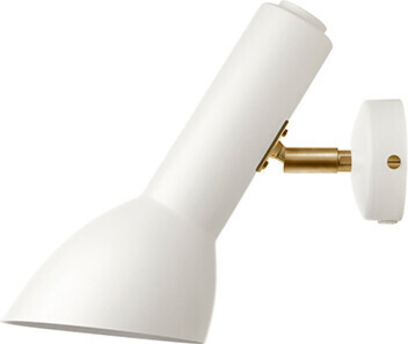 - Oblique Vegglampe HW Brass/White CPH Lighting