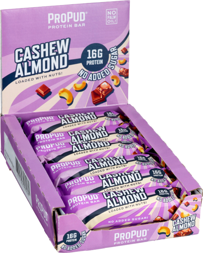 12 x ProPud Protein Bar, 55 g, Cashew Almond