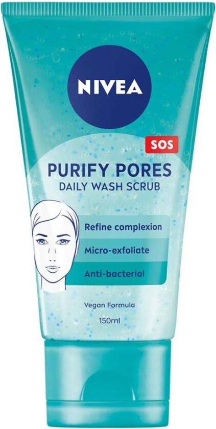 Nivea Blemish Prone Wash Scrub, 150 ml Nivea Ansiktspeeling