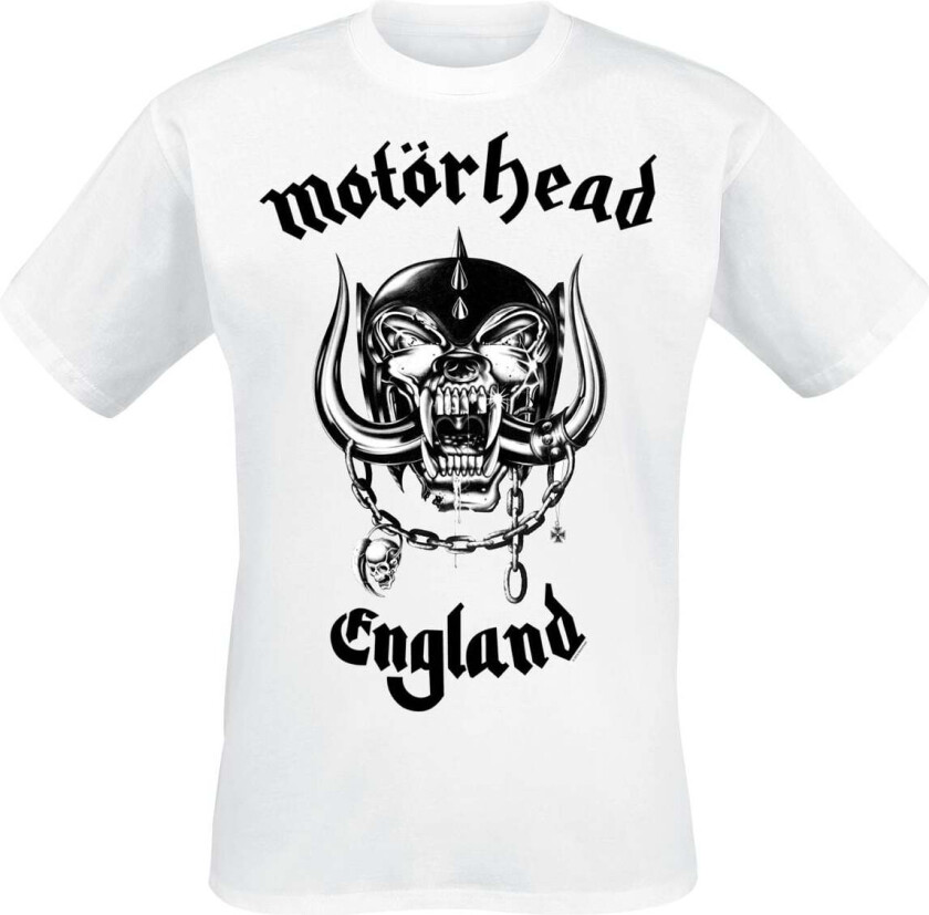 T-skjorte - England - S til 5XL - Herrer - hvit