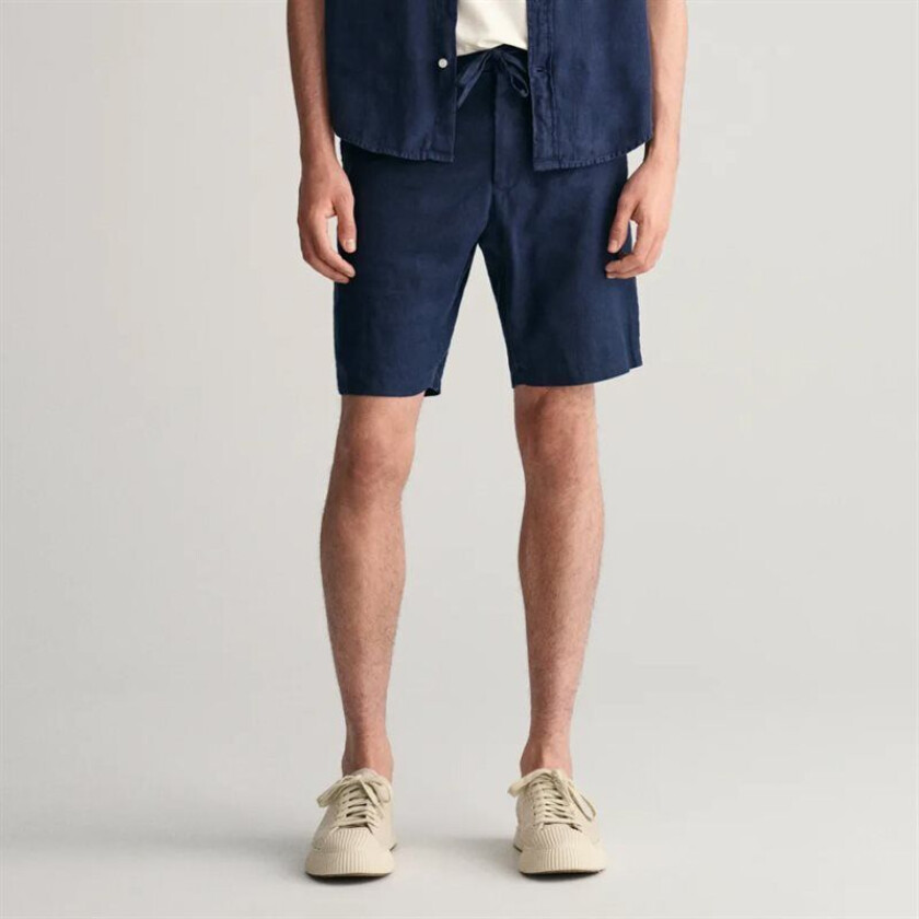 Gant Relaxed Linen Shorts - Marine Blå XL