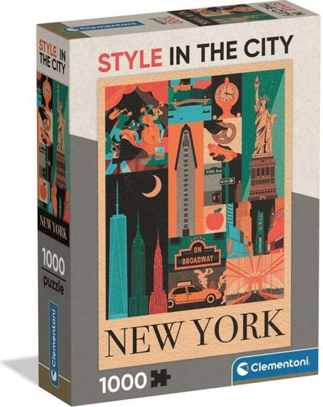 Puzzle Style in the City New York - Compact Box 1000 pieces 2D Puslespill