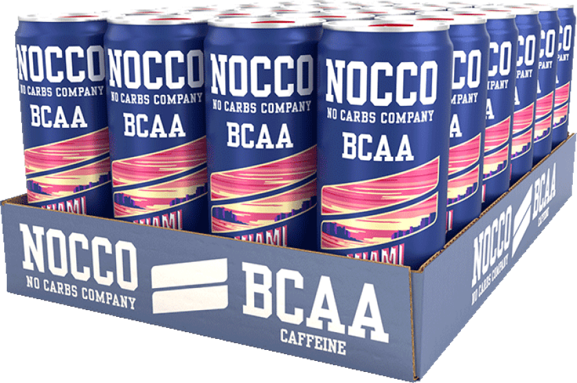 24 x NOCCO BCAA, 330 ml, Miami Strawberry, Norge