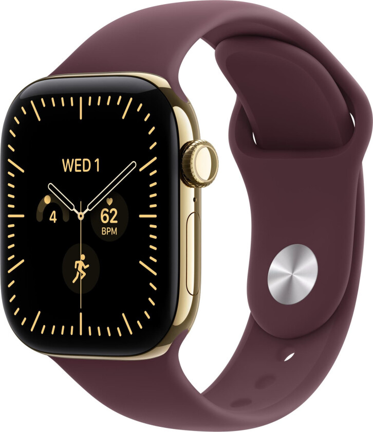 Watch Series 12 42mm GPS + Cell (Radiant Gold Titanium/Burgundy Sport Band) S/M